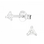 KAYA sieraden Triangle Stud Earrings with Crystal