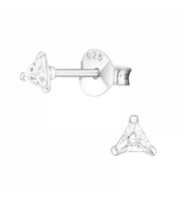 KAYA sieraden Studs Oorbellen Triangle met Kristal
