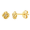 KAYA sieraden Stud Earrings Flower with Crystal