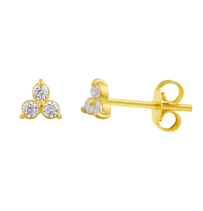 KAYA sieraden Studs with Crystal - Gold Plated  - Copy