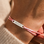 KAYA sieraden Satijnkoord  Armband met Gravure | Zilver Stainless Steel
