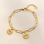 KAYA sieraden Schakelarmband  met Namen | 2 Discs | Stainless Steel