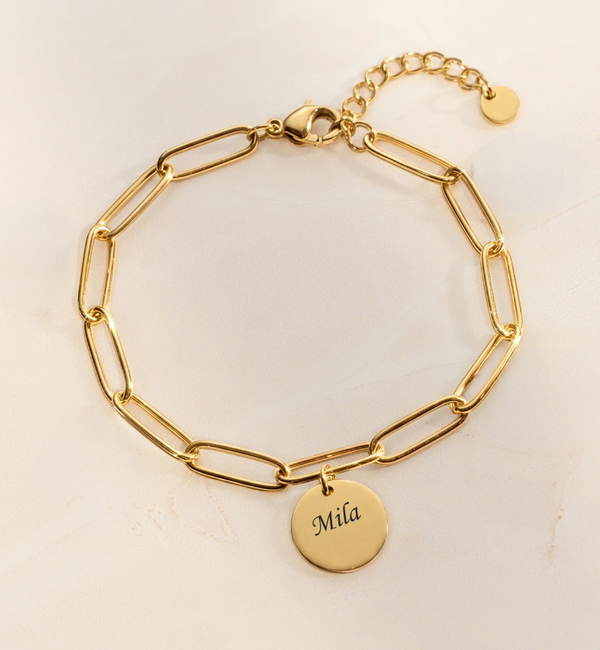 KAYA sieraden Link Bracelet with Names | Hearts | Customize Your Own | Stainless Steel  - Copy - Copy