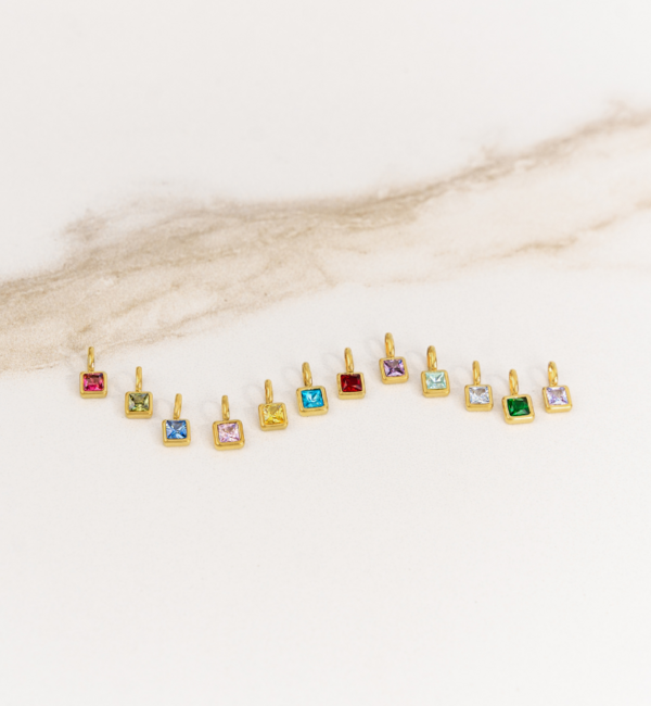 KAYA sieraden Ketting met Twee Geboortestenen | Stainless Steel