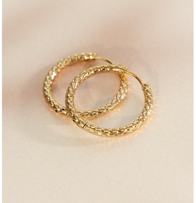 KAYA sieraden Oorringen met Structuur | 15mm