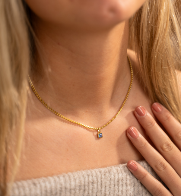 KAYA sieraden Necklace with Two Birthstones | Stainless Steel   - Copy
