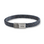 KAYA sieraden Gevlochten Jongens Armband Leer Heren met Vingerafdruk en Naam