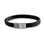 KAYA sieraden Gevlochten Jongens Armband Leer Heren met Vingerafdruk en Naam