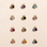 KAYA sieraden Ketting met drie ronde geboortestenen  |  Stainless Steel