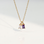 KAYA sieraden Ketting met Twee Geboortestenen | Baquette