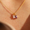 KAYA sieraden Ketting met Twee Geboortestenen | Baquette