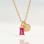 KAYA sieraden Ketting met Geboortesteen en Letter | Baquette