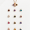 KAYA sieraden Birthstone Charm Round | Stainless Steel