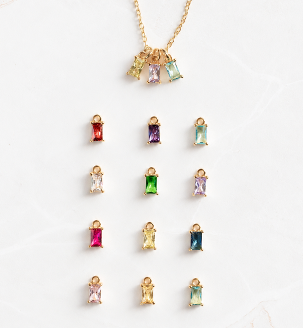 KAYA sieraden Birthstone Charm Baguette