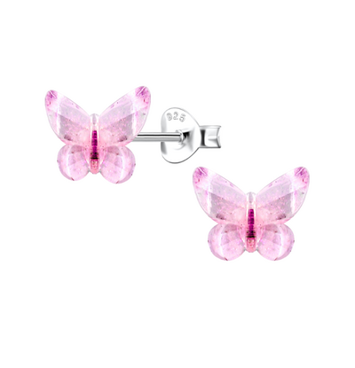 KAYA sieraden Kinderoorbellen Roze Vlinder