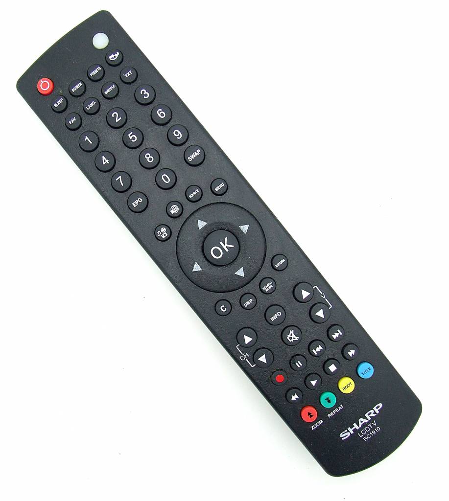 thumbnail image 2 of Universal Replacement Remote Control For SHARP LC-19D1E TV - Black 2 of 3