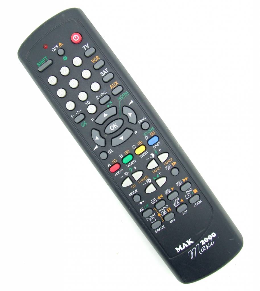 Original remote control MAK 2000 Maxi Universal TV VCR SAT Audio