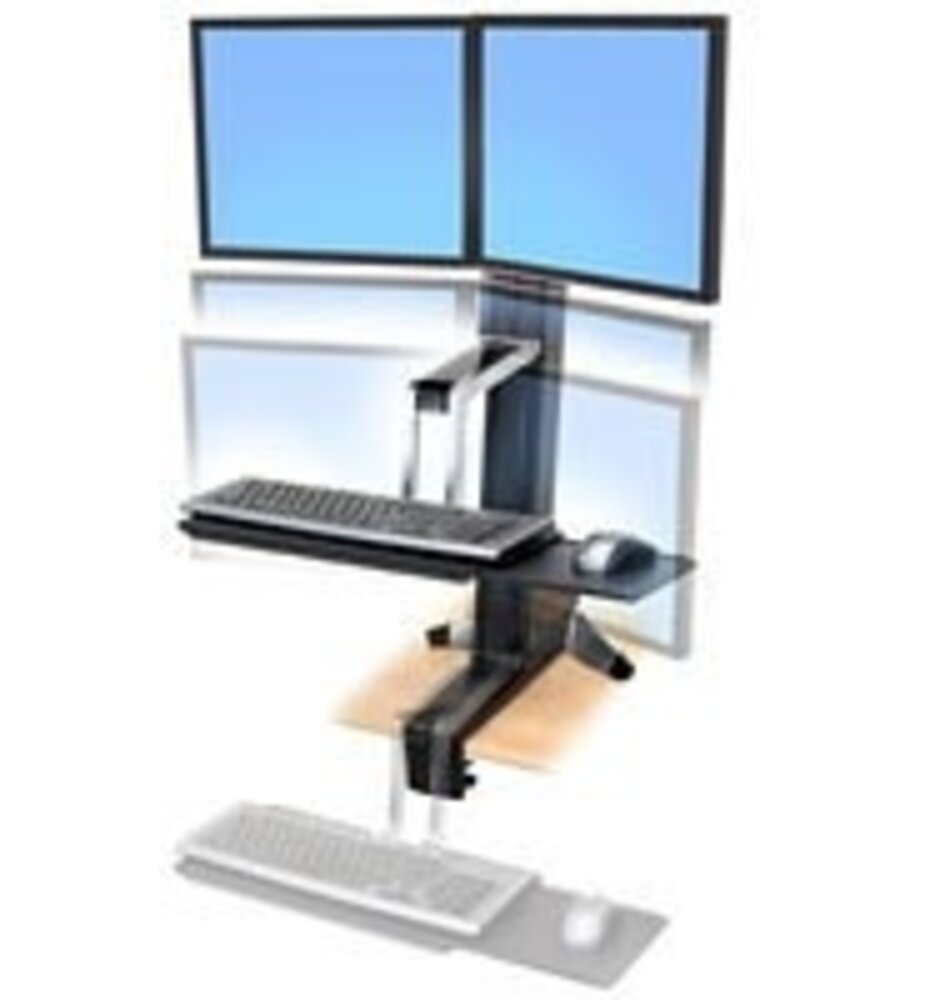 Ergotron Ergotron WorkFit-S, Dual Sit-Stand Workstation Ergotron Ergotron WorkFit-S, Dual Sit-Stand Workstation
