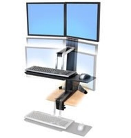 Ergotron Ergotron WorkFit-S, Dual Sit-Stand Workstation Ergotron Ergotron WorkFit-S, Dual Sit-Stand Workstation