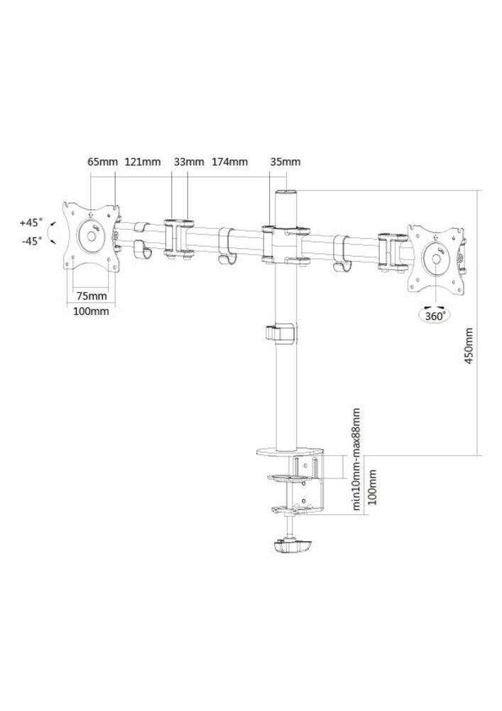 Newstar Newstar NM-D135DBLACK Newstar Newstar NM-D135DBLACK