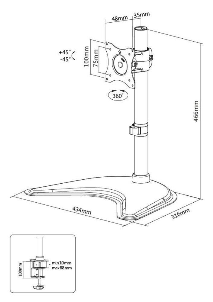 Newstar Newstar NM-D335BLACK Newstar Newstar NM-D335BLACK
