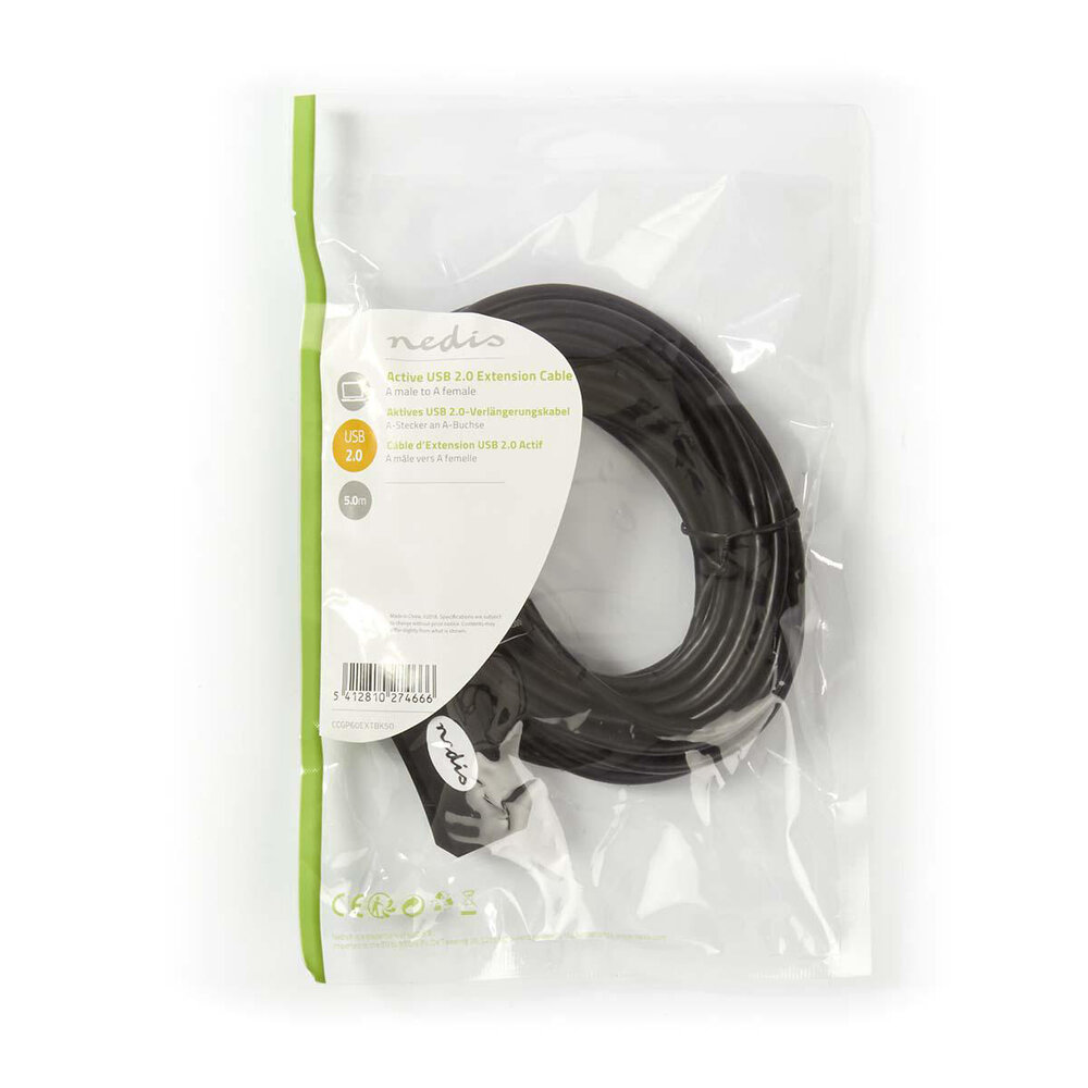 Nedis Nedis USB verlengkabel 5 meter Nedis Nedis USB verlengkabel 5 meter