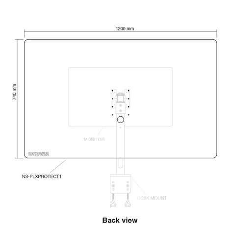 Newstar Newstar NS-PLXPROTECT1 transparant scherm Newstar Newstar NS-PLXPROTECT1 transparant scherm