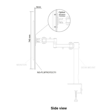Newstar Newstar NS-PLXPROTECT1 transparant scherm Newstar Newstar NS-PLXPROTECT1 transparant scherm