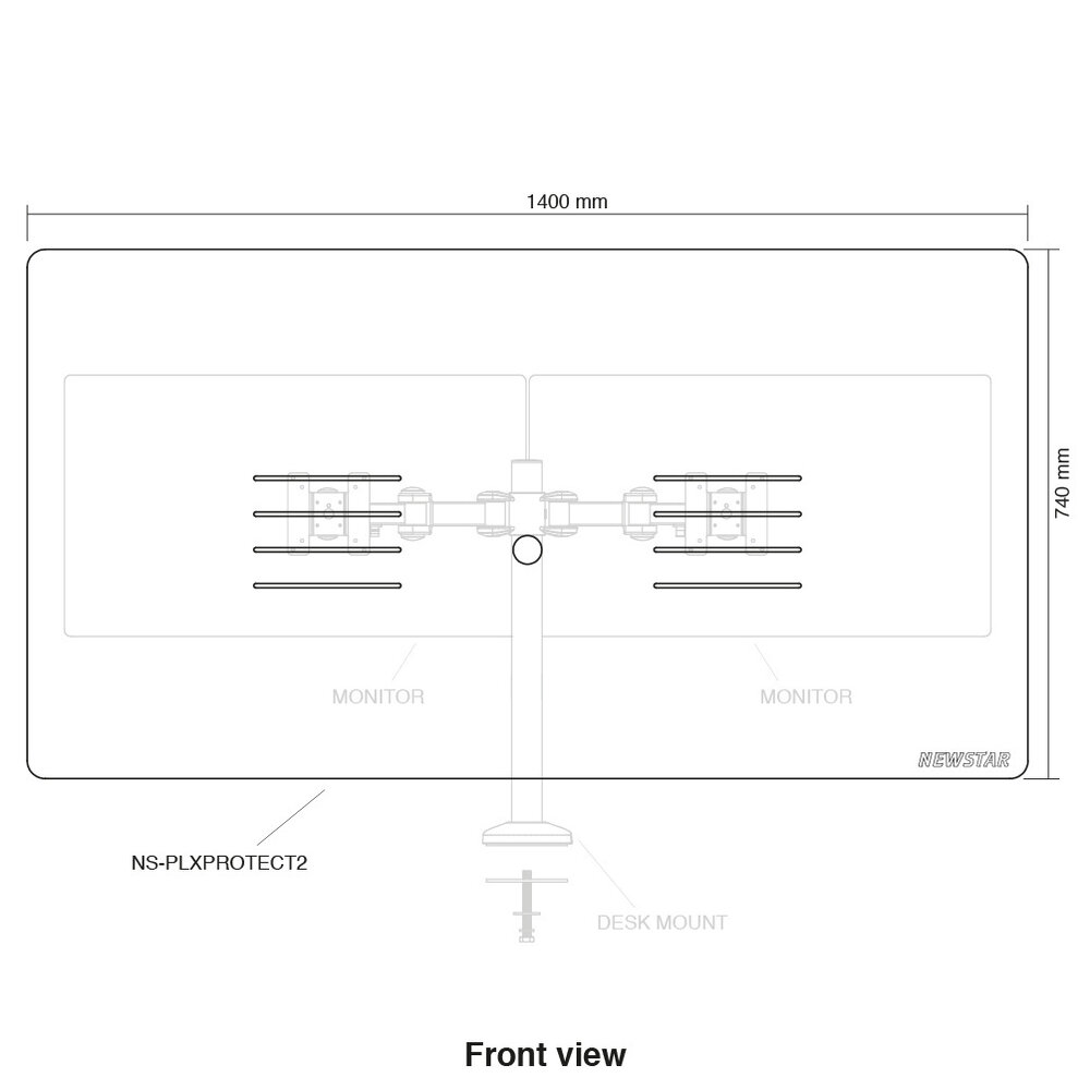 Newstar Newstar transparant scherm duo Newstar Newstar transparant scherm duo