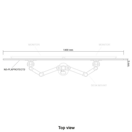 Newstar Newstar transparant scherm duo Newstar Newstar transparant scherm duo