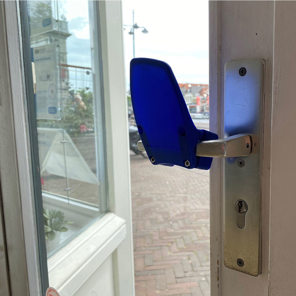 Handenvrije deuropener Carna blauw Handenvrije deuropener Carna blauw