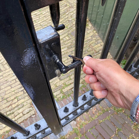 Mobiele deuropener Paean zilver black look met touchscreen ondersteuning Mobiele deuropener Paean zilver black look met touchscreen ondersteuning