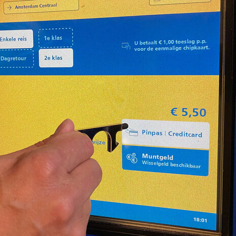 Mobiele deuropener Paean zilver black look met touchscreen ondersteuning Mobiele deuropener Paean zilver black look met touchscreen ondersteuning