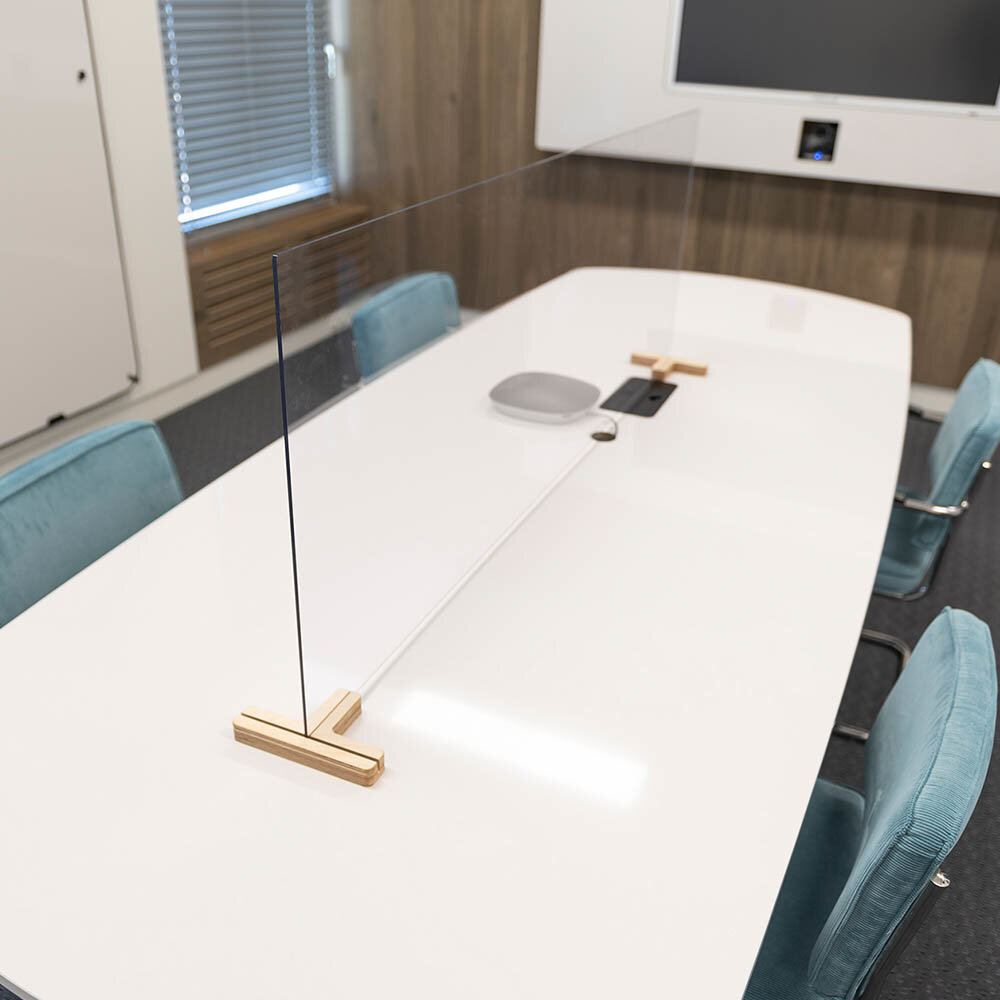 Scheidingsscherm voetstuk plexiglas Scheidingsscherm voetstuk plexiglas