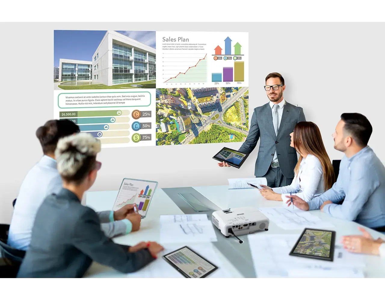 Epson Epson EB-FH52 Full HD mobiele beamer Epson Epson EB-FH52 Full HD mobiele beamer