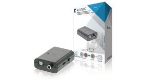 König Digitale Audio Converter 2x RCA Female - 1x TosLink Female + 1x S/PDIF (RCA) Female Donkergrijs König Digitale Audio Converter 2x RCA Female - 1x TosLink Female + 1x S/PDIF (RCA) Female Donkergrijs