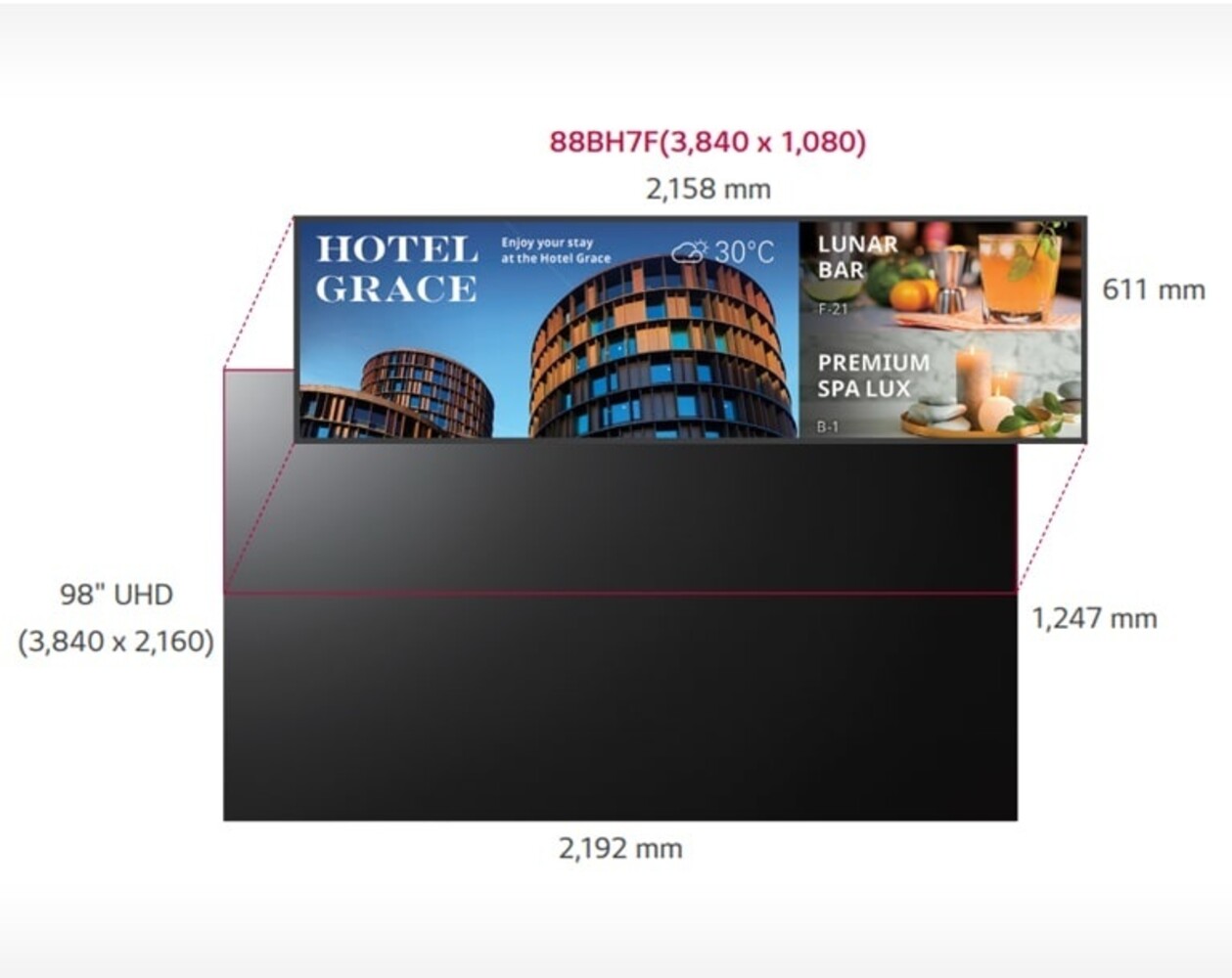LG LG 88BH7F Ultra ruimtelijke breedbeeldscherm LG LG 88BH7F Ultra ruimtelijke breedbeeldscherm