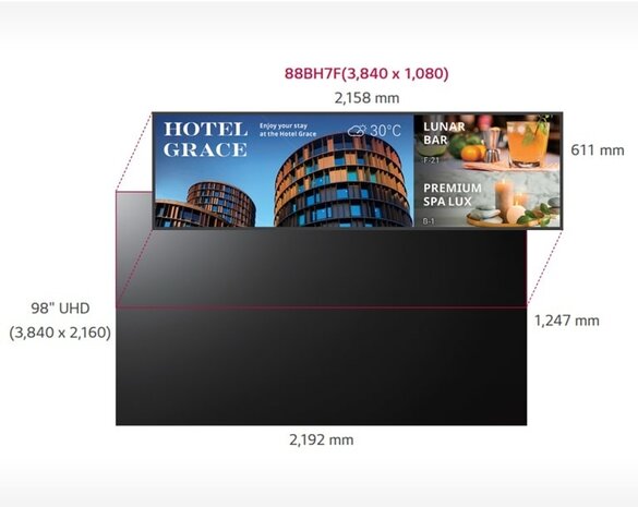 LG LG 88BH7F Ultra ruimtelijke breedbeeldscherm LG LG 88BH7F Ultra ruimtelijke breedbeeldscherm