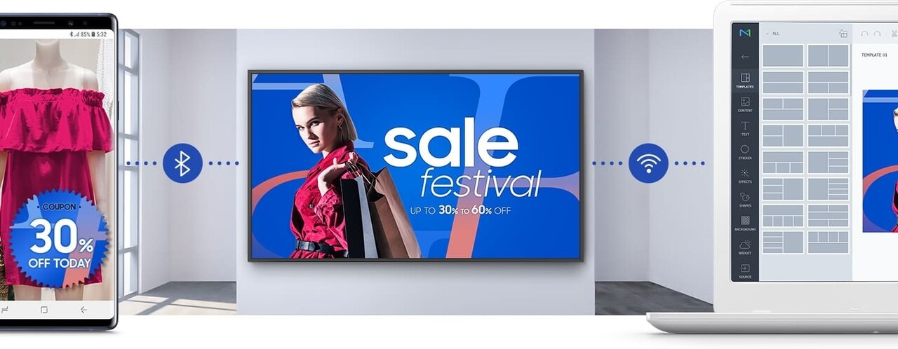 Samsung Samsung QM32R FHD SMART bewegwijzering Samsung Samsung QM32R FHD SMART bewegwijzering