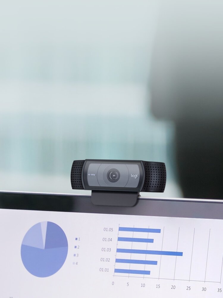 Logitech Logitech C920e 1080p zakelijke webcam met gratis tripod Logitech Logitech C920e 1080p zakelijke webcam met gratis tripod