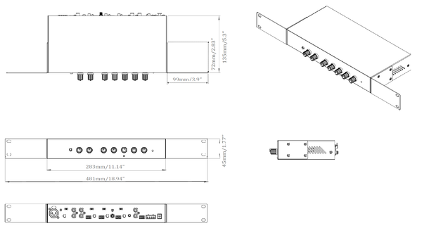 Vision Vision AV-1900 audiomixer-versterker Vision Vision AV-1900 audiomixer-versterker