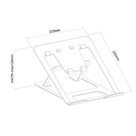 Newstar NewStar NSLS085BLACK notebook standaard Newstar NewStar NSLS085BLACK notebook standaard