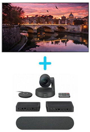 Samsung QB65R met Logitech Rally Kit
