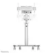 Neomounts Neomounts FL50S-825WH1 mobiele vloersteun Neomounts Neomounts FL50S-825WH1 mobiele vloersteun