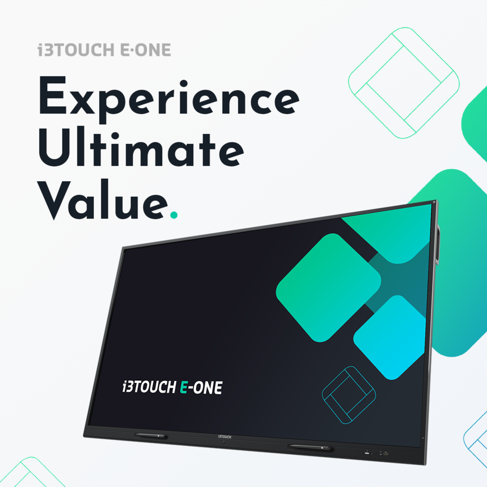 i3 Technologies i3TOUCH E-ONE 65 inch 4K UHD interactief flatpanel i3 Technologies i3TOUCH E-ONE 65 inch 4K UHD interactief flatpanel