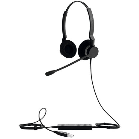 Jabra Jabra BIZ 2300 USB UC Duo Stereofonisch Hoofdband Zwart hoofdtelefoon