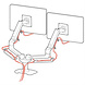 Ergotron Ergotron LX Series Dual Side-by-Side Arm Ergotron Ergotron LX Series Dual Side-by-Side Arm