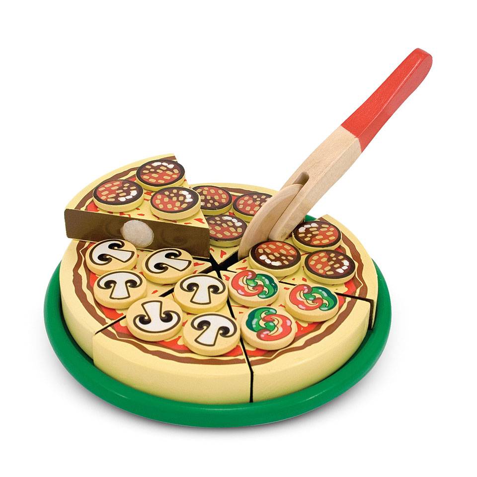 In de meeste gevallen tevredenheid zwaarlijvigheid Melissa & Doug 10167 houten pizza set - Speelgoed Kampioen