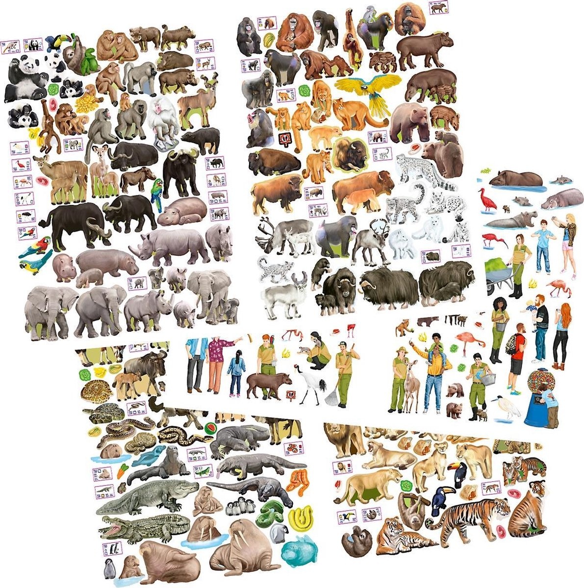 Create your dierentuin ZOO stickerboek dieren