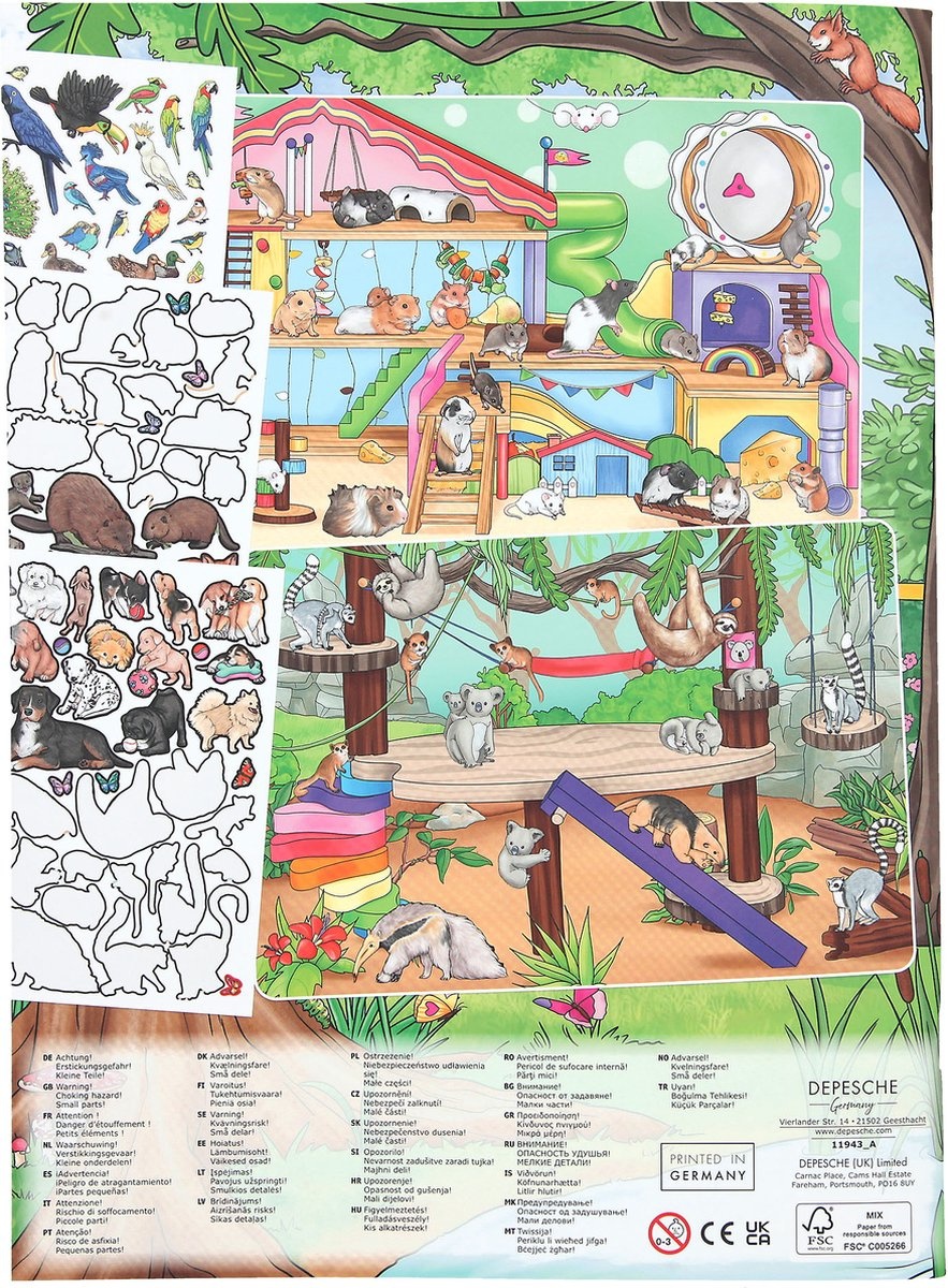Depesche Create your Animal World stickerboek